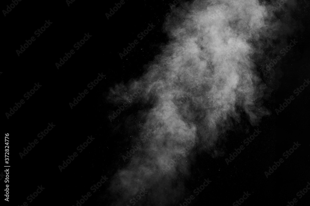Fototapeta premium Figured smoke on a dark background. Abstract background, design element, for overlay on pictures