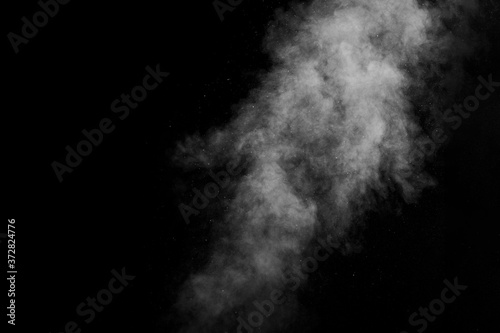 Figured smoke on a dark background. Abstract background, design element, for overlay on pictures