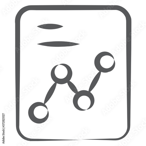 
Business statistical statement, line icon of analytical report 
