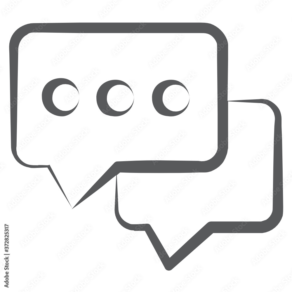 Dialogues interface, doodle line icon of speech bubbles chat
Dialogues interface, doodle line icon of speech bubbles chat