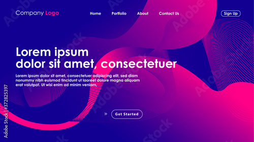 Abtract gradient background website Landing Page, suitable for website and mobile apps.Illustrator vector eps10.	
