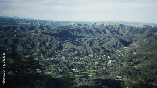 High angle of entire Californian canyon photo