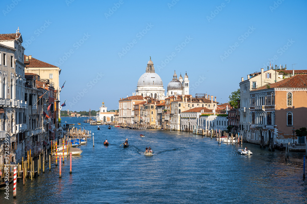 The Canale Grande in Venice on a sunny day