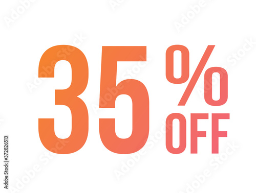 Energetic gradient pink to orange thirty five percent off special discount word