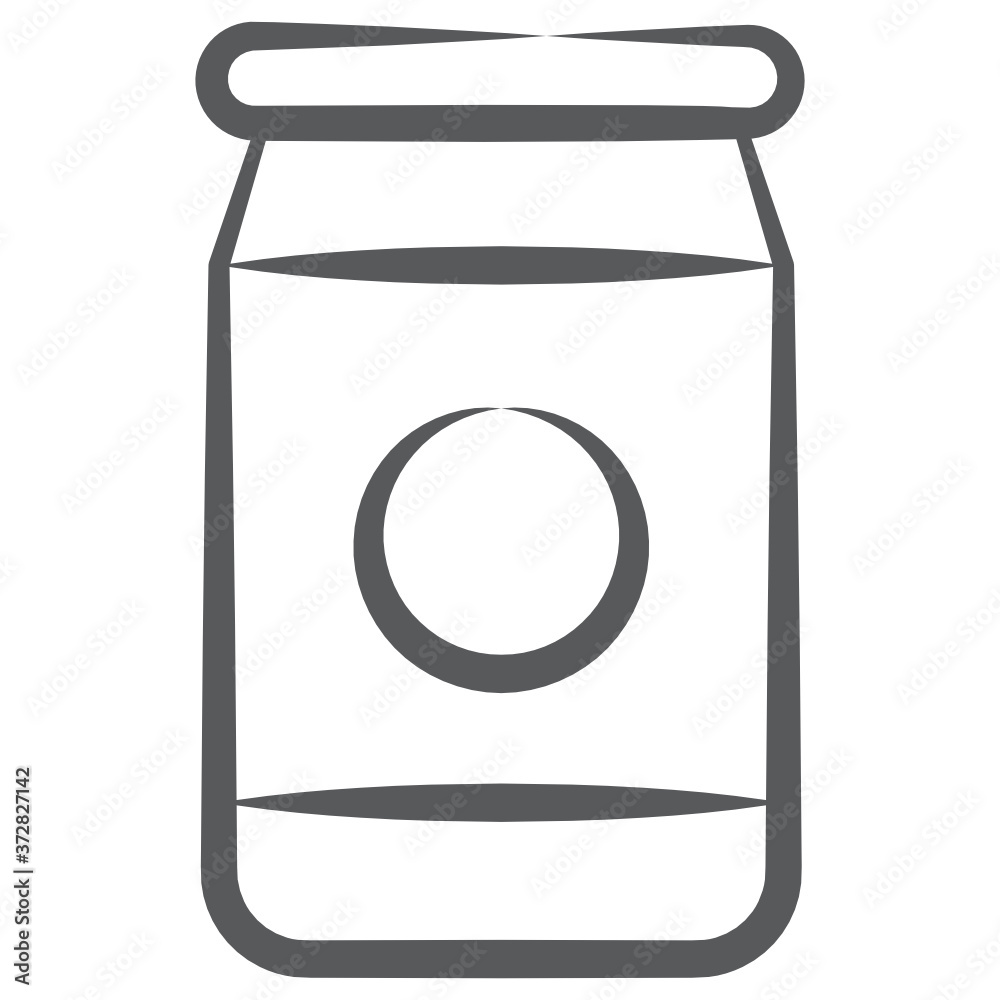 Carbonated drink, cola tin in hand drawn style
Carbonated drink, cola tin in hand drawn style