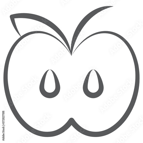 Wallpaper Mural 
Half cutted apple vector style, healthy diet icon design 
 Torontodigital.ca