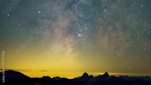 Milky Way galaxy over Canadian Cascades