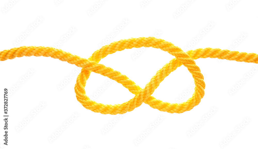Long rope on white background Long rope on white background