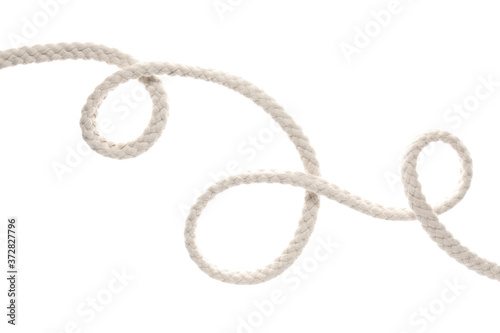 Long rope on white background © Pixel-Shot