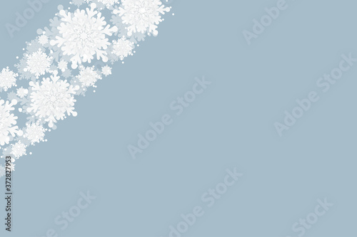 Vector banner for Christmas  New Year  snowflakes
