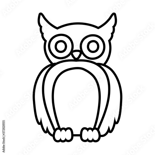 halloween owl line style icon