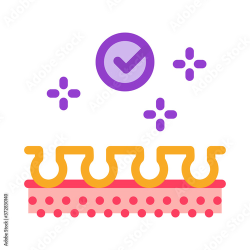 well epilated skin icon vector. well epilated skin sign. color symbol illustration