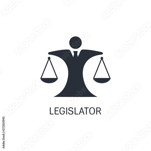 Legislator. Vector icon isolated on white background.