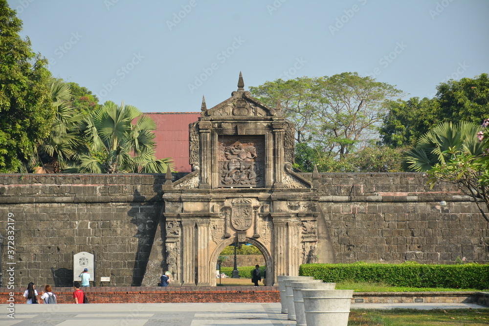 Fort Santiago facade at Intramuros in Manila, Philippines