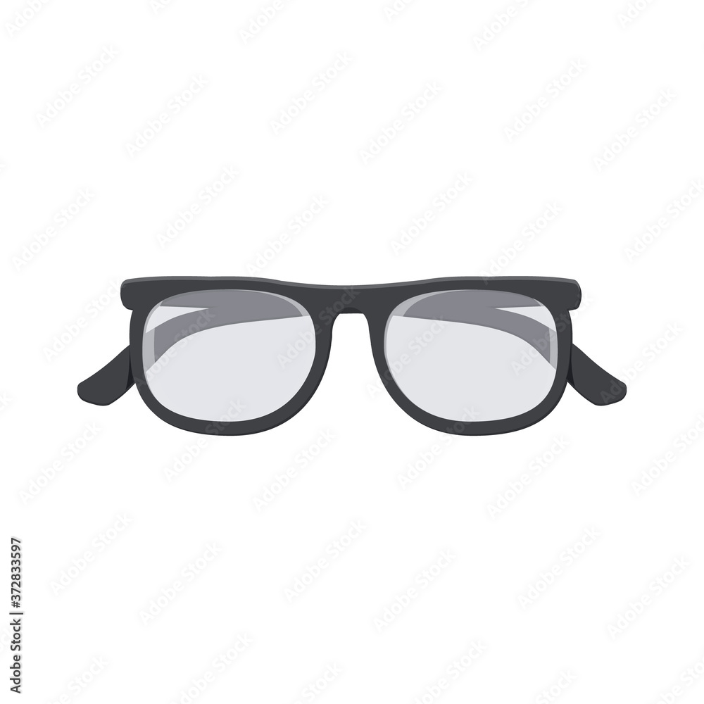 Black-framed glasses isolated on white background, vector illustration, clipart, design, decoration Black-framed glasses isolated on white background, vector illustration, clipart, design, decoration