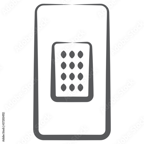 
First aid bandage icon doodle line design   
