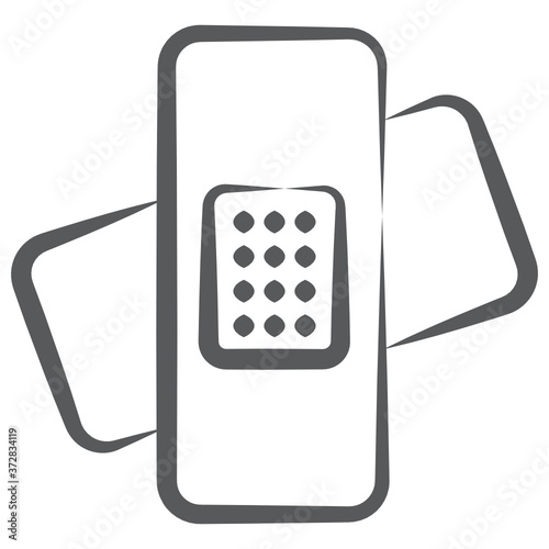 
First aid bandage icon doodle line  design   
