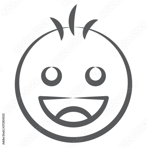 
Cute newborn baby, neonate doodle vector design.
