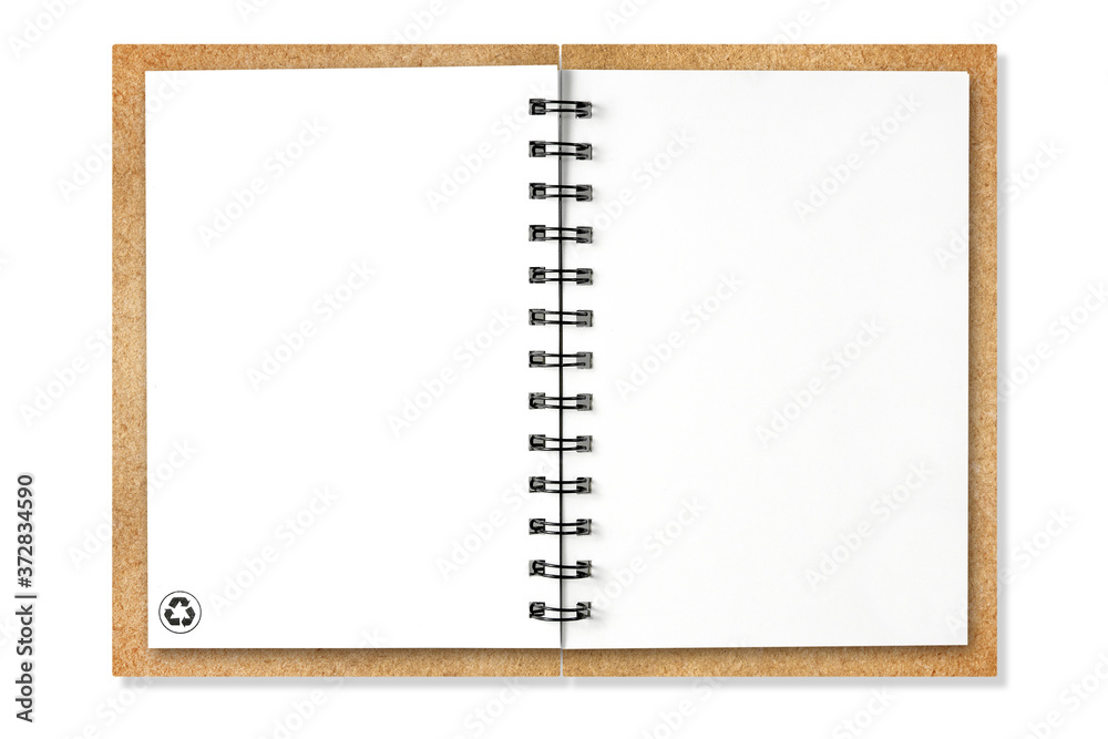 Opened note book isolated on white background with clipping path included. Opened note book isolated on white background with clipping path included.