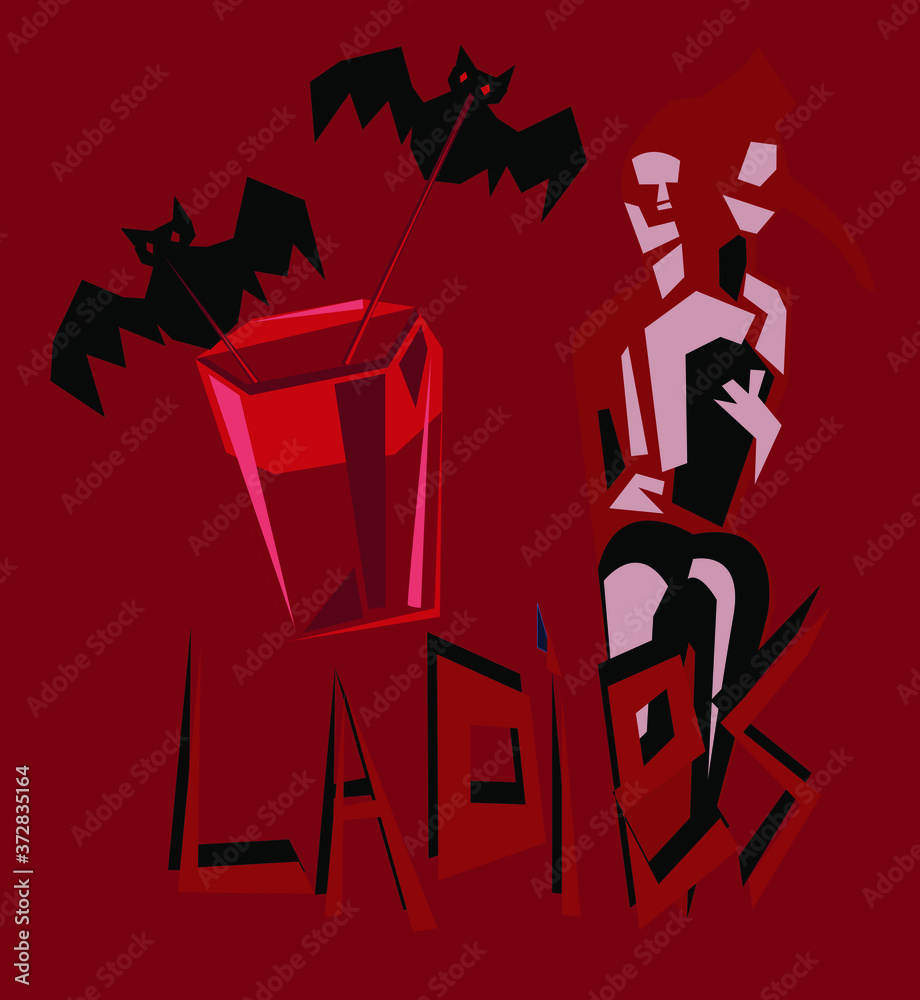 creative image of a red drink. minimalism style creative image of a red drink. minimalism style