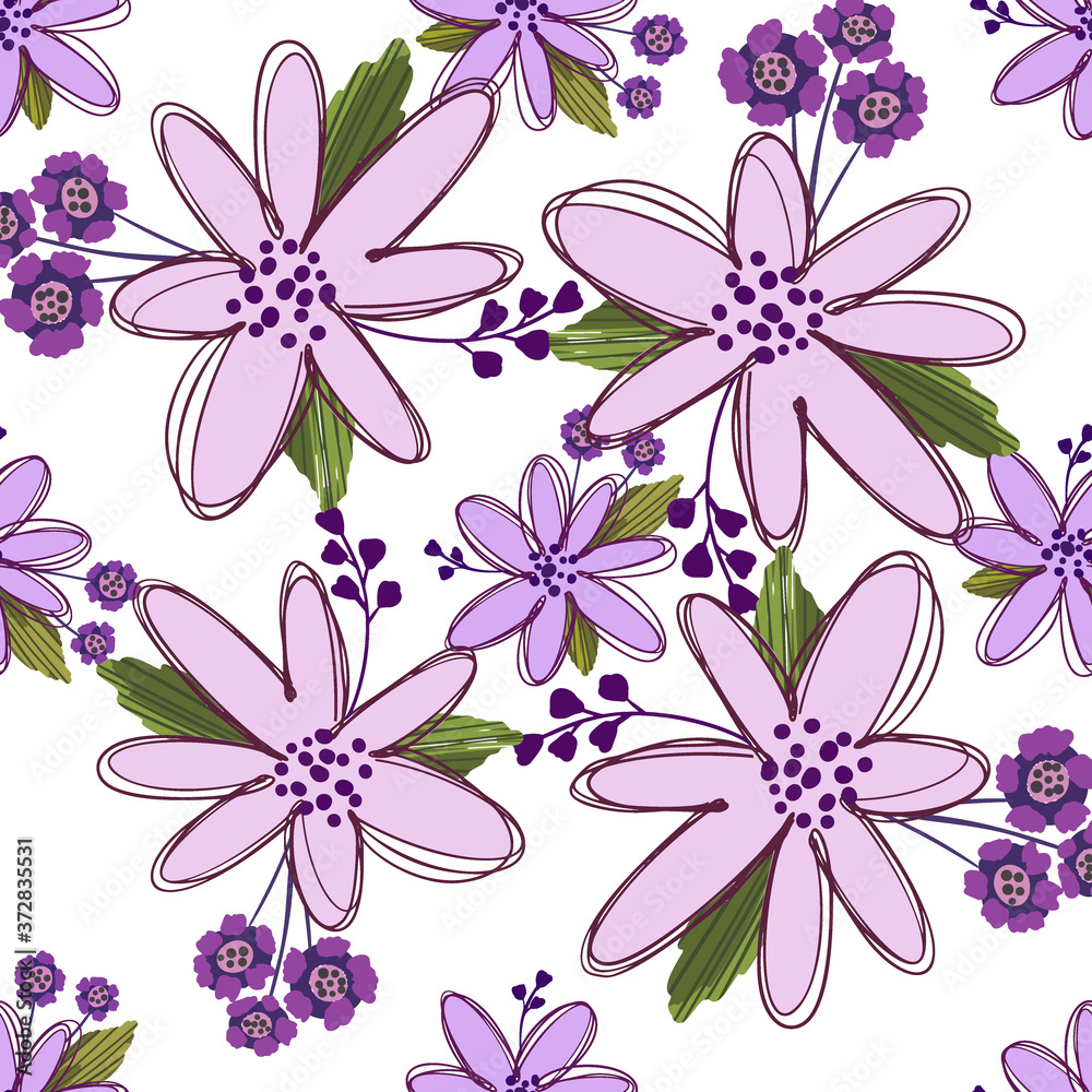 Fashionable cute pattern in nativel flowers popies. Floral seamless background for textiles, fabrics, covers Fashionable cute pattern in nativel flowers popies. Floral seamless background for textiles, fabrics, covers
