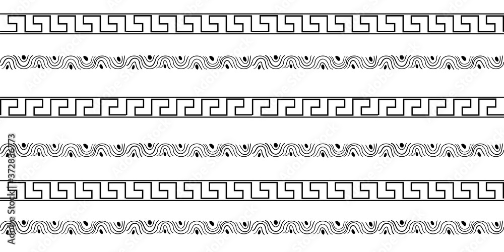 Fasion black line on white backgraund. Seamless pattern for fabric, print, wallpaper, packaging. Strocke trandy design