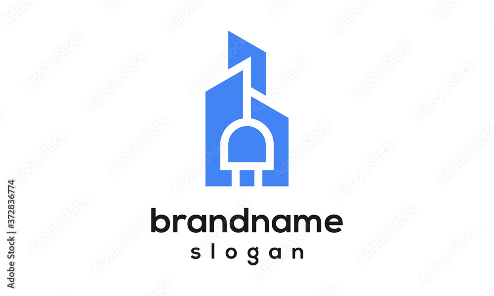 Home electric logo design vector Home electric logo design vector