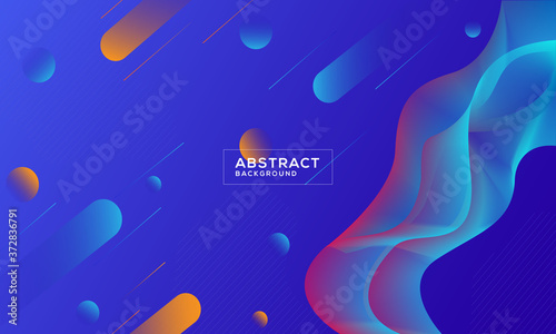 Minimal geometric dynamic exclusive modern trendy  blueliquid colour textured abstract banner. Can be used on posters, banner website and many more photo