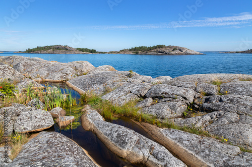 Photography Stockholm archipelago. rocks and sea