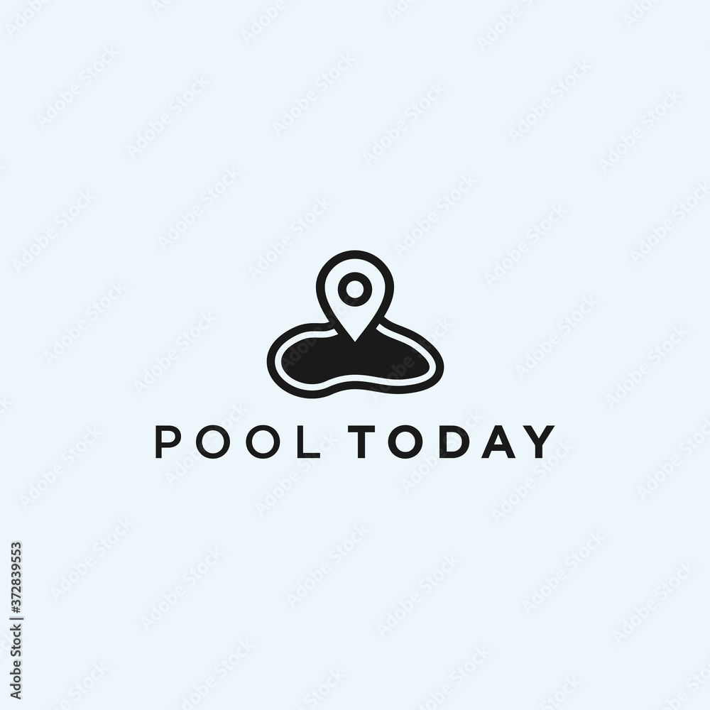 abstract pool logo. location icon abstract pool logo. location icon
