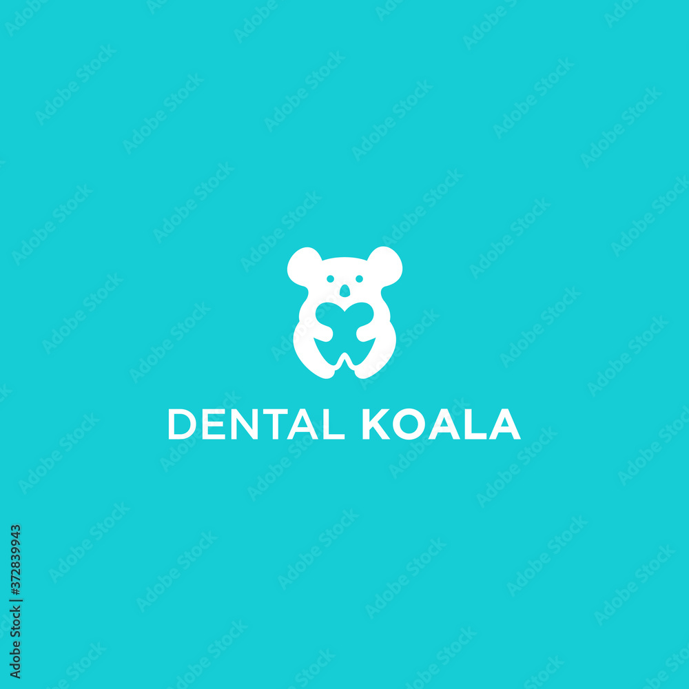 abstract koala logo. dental icon