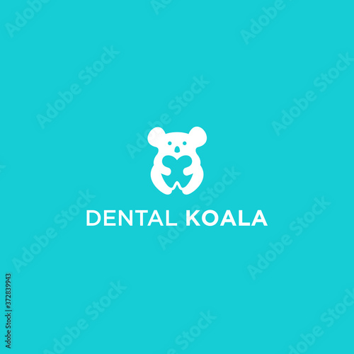 abstract koala logo. dental icon