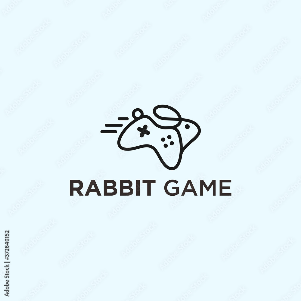 abstract rabbit logo. game icon abstract rabbit logo. game icon