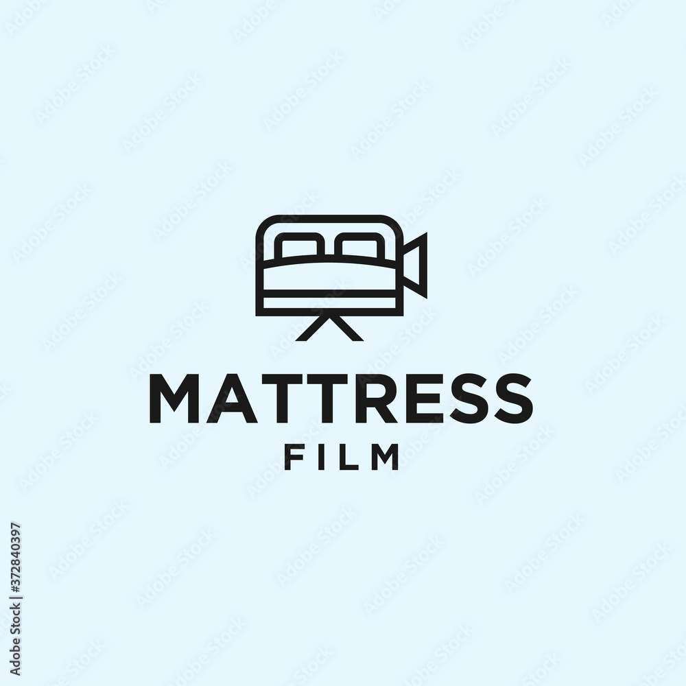 abstract mattress logo. movie icon abstract mattress logo. movie icon