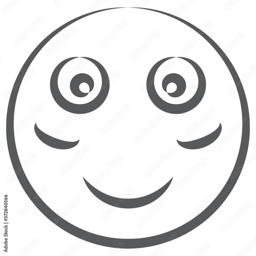 Shy smiling phrase emotion, doodle line icon of blush emoji
Shy smiling phrase emotion, doodle line icon of blush emoji