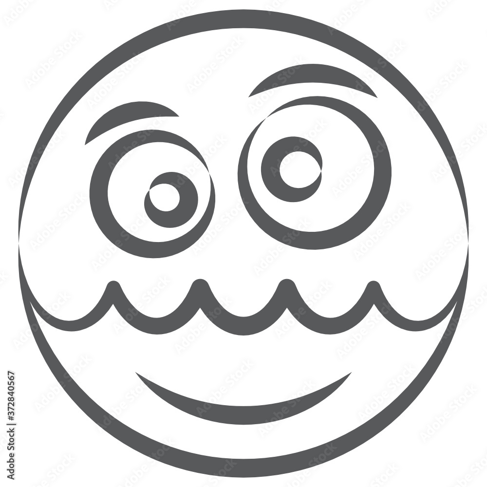 Zaby bandit phrase emoticon, doodle line icon of burglar emoji Zaby bandit phrase emoticon, doodle line icon of burglar emoji