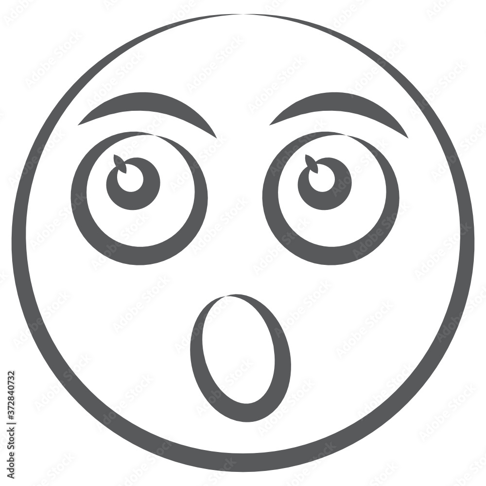 Shocking facial expression, doodle line icon of flushed emoji
Shocking facial expression, doodle line icon of flushed emoji