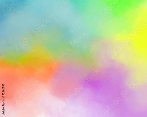 Watercolor paint like art gradient illustration abstract background pastel ombre style. Iridescent template for brochure, banner, wallpaper, mobile screen. Neon hologram theme © Nalinee