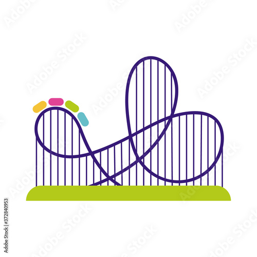 roller coaster mechanical fairground attraction flat style