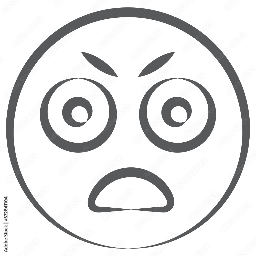 Suspicious emoticon icon in doodle line style
Suspicious emoticon icon in doodle line style