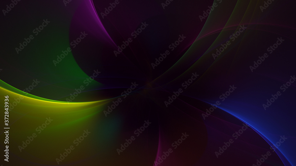 Naklejka premium 3D rendering abstract multicolor fractal light background