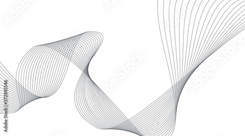 Black and white line pattern. soft background. Wave energy geometric design. Vector illustration.