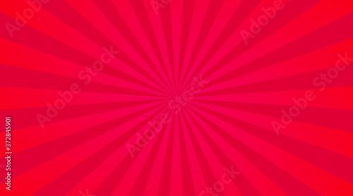 Pattern Red Background. Rays. Radial. Banner. Energy geometric design. Vector illustration.