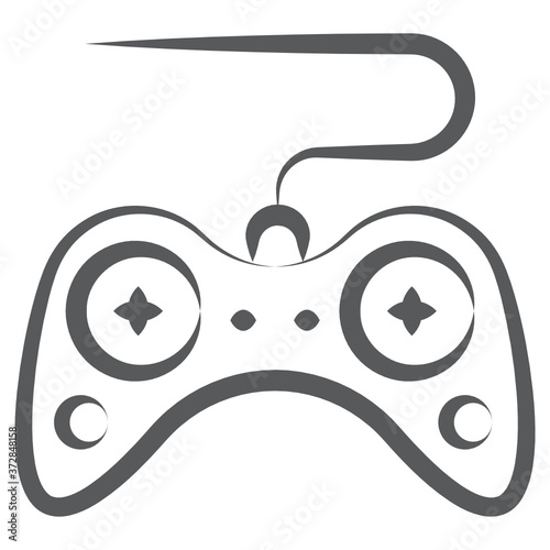 
A gaming pad vector style, doodle editable icon 
