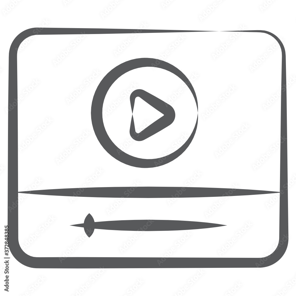 Hand drawn design of online video icon
Hand drawn design of online video icon