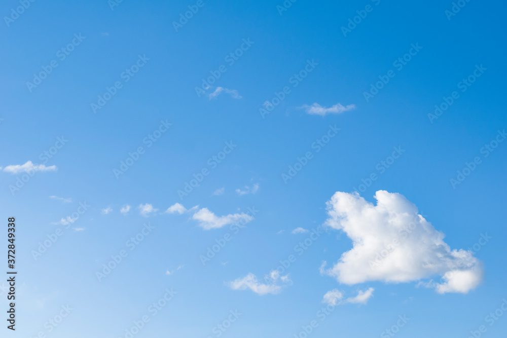 clear light blue sky with clouds