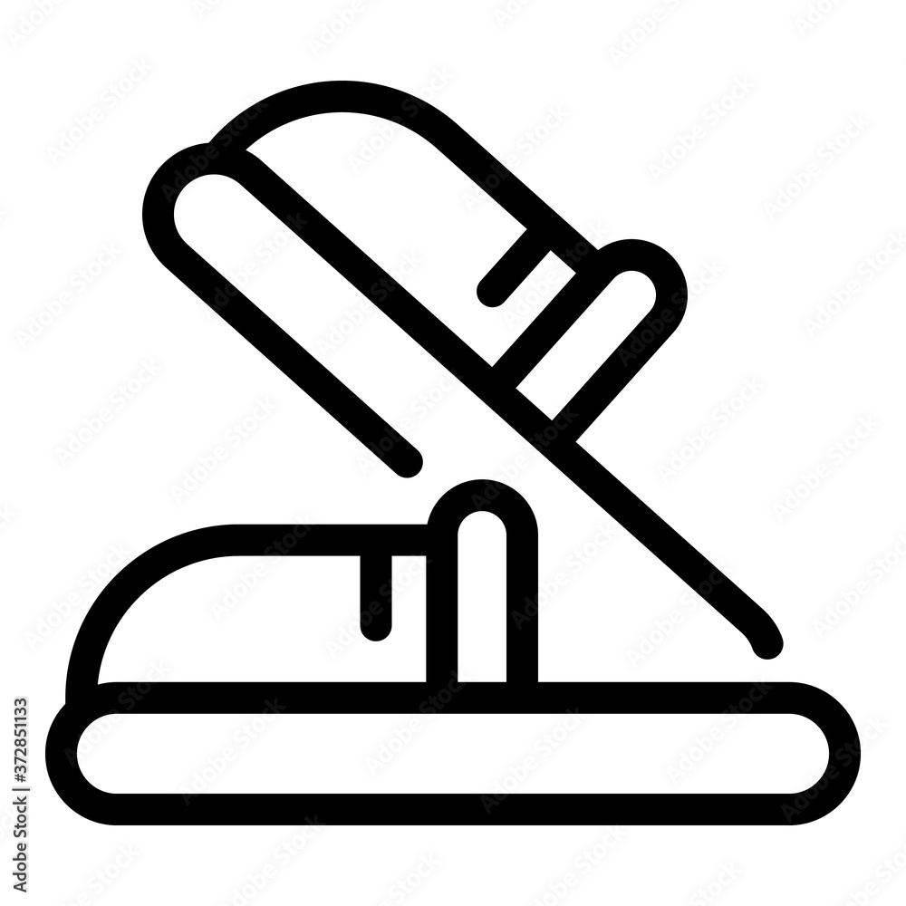 Slippers icon. Outline slippers vector icon for web design isolated on white background Slippers icon. Outline slippers vector icon for web design isolated on white background