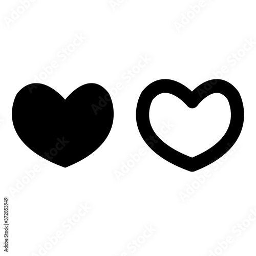 Simple Heart icon sign design