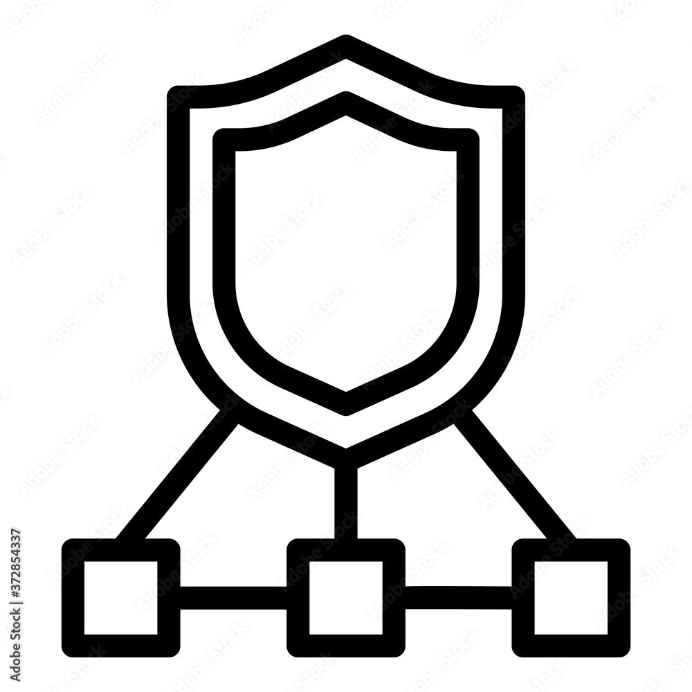 Safe shield protection icon. Outline safe shield protection vector icon for web design isolated on white background Safe shield protection icon. Outline safe shield protection vector icon for web design isolated on white background