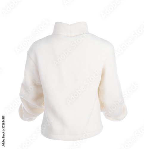 Stylish warm cashmere sweater isolated on white © New Africa